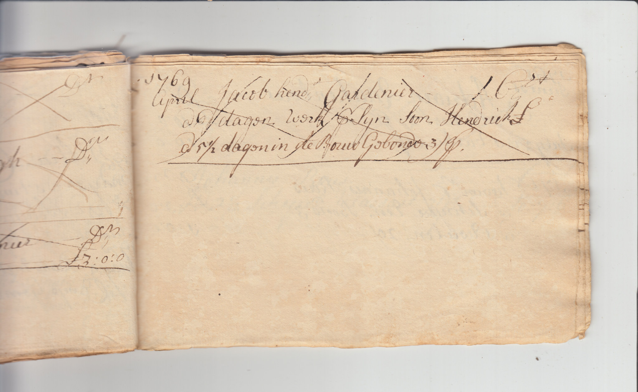BH105 Pg 21, 1759-1771 & 1783 - Farm Sales Account Book - Pages 21-30